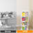 Rotating 360° Bookshelf Tower, Stackable Spinning Bookcase, Space‑Saving Revolving Round Shelf, Floor Standing Swivel Corner Organizer, White-1891834070