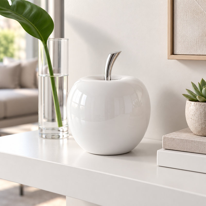 Sculpture de table Annebelle, H 8 po x l 6 po x P 6 po, Blanc