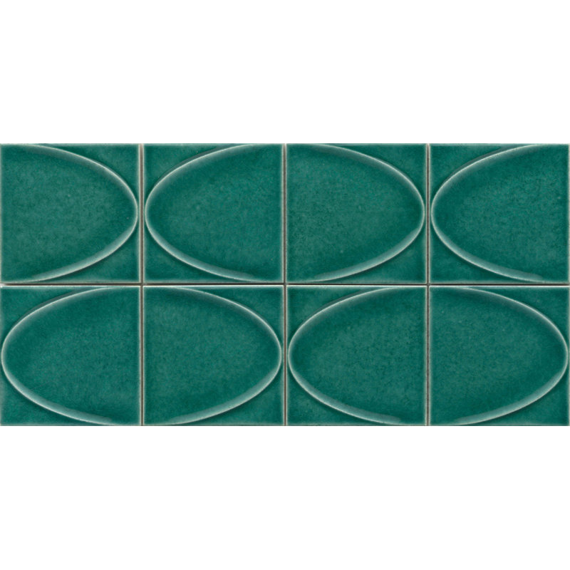 Mizu™ 8" x 16" Ceramic Novelty Mosaic Tile, Green