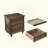 Farmhouse Nightstands Set of 2 with 4 Drawer, Wood Storage End Table with Hidden Pull-Out Shelf, Large Side Table with 4 Solid Wood Feet and Metal Handle, Easy Assembly, Light Brown-665701552-665701558