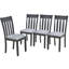 Ensemble de salle à manger extensible 5 pièces TREXM - Finition bois naturel délavé, structure en bois massif, 4 chaises incluses, parfait pour les espaces de salle à manger compacts-692571806