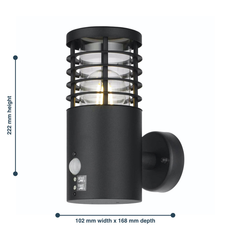 Shlok Black 22.2cm H Outdoor Sconce