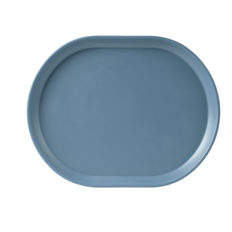 Hudson - Plateau ovale en mélamine bleu pierre 14 po x 11 1/4 po