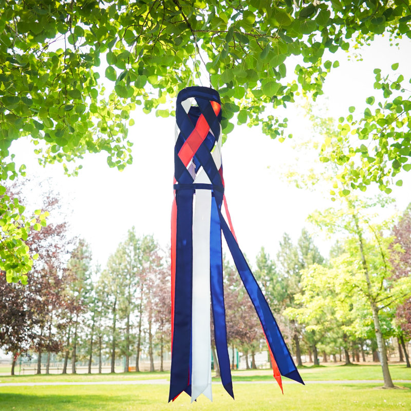Red, White, and Blue Patriotic Polyester 40" Windsock