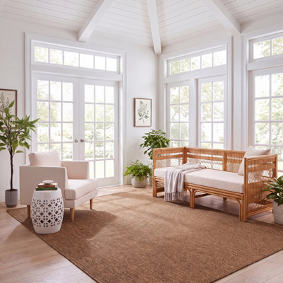 Tapis d'intérieur / extérieur brun Beach House