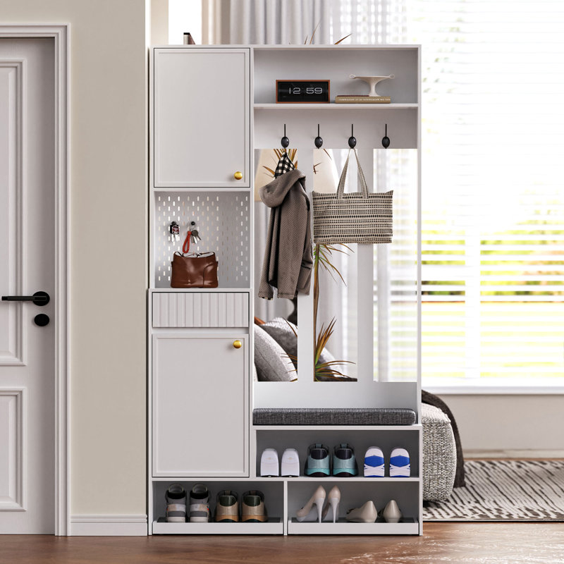 Hall Tree 100cm Wide, White
