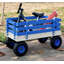 Remorque robuste en bois massif pour enfants avec rails latéraux amovibles et roues tout-terrain pour le jeu en plein air, le jardinage, la plage et le camping.-126823884