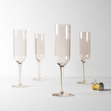 Fuum 4 Piece 7 oz. Crystal Flute Glassware Set