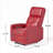 Red-Toned  Single Seat 40-Inch Contemporary Faux Leather Manual Recliner for Living Rooms