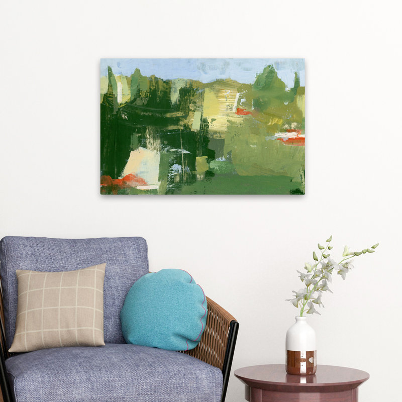 Carolina Red Banks - Art abstrait paysages, H 16 po x l 24 po
