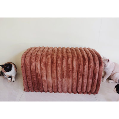 Banc de rangement en velours côtelé pour animal de compagnie - refuge pour lapins, salon, chambre à coucher, vestibule, garde-robe avec cachette
