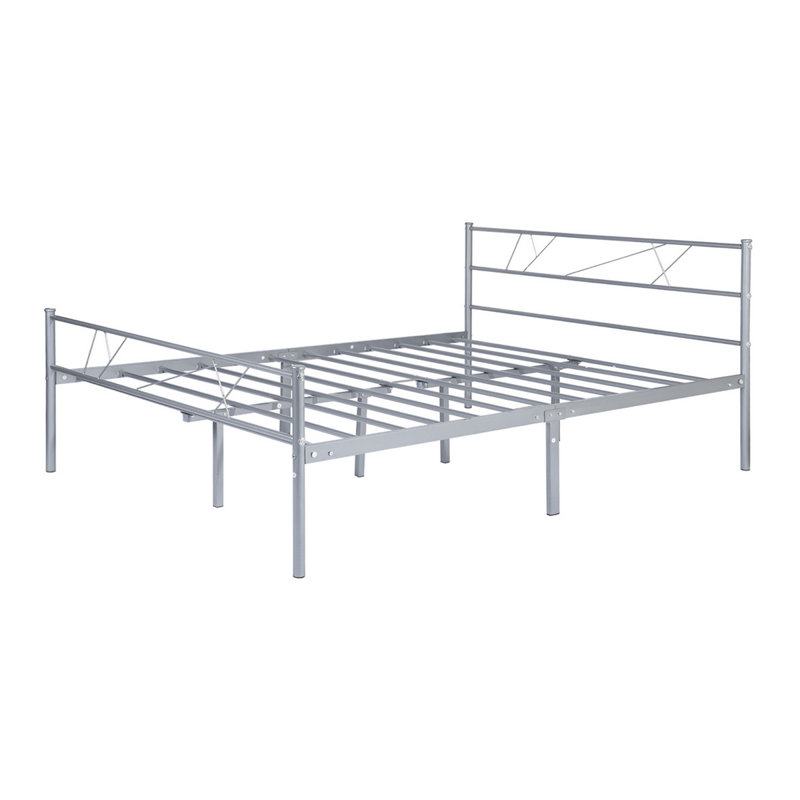 Alanis Metal Bed, 150 x 200 cm, Silver