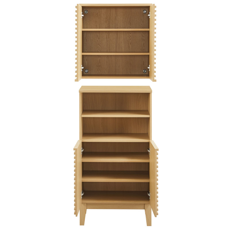 Render Bathroom Cabinet Set, Oak