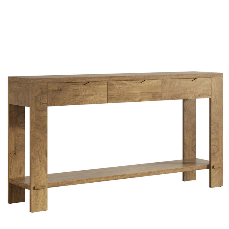 Contemporary Console Table with Spacious Storage and Versatile Functionality