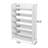 Hollow Carved Design Shoe Rack - Smooth Wood-plastic Board Storage Shelf For Home Decoration Coordination