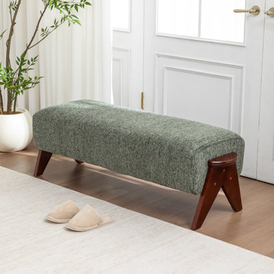Karsen Upholstered Bench With Solid Wood Leg