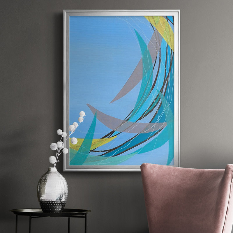 " Circulating Flow II ", 30.5" H x 22.5" W x 1" D, Silver Picture Frame