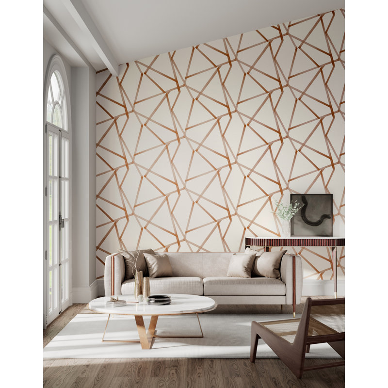 Sumi Wallpaper, Linen/Copper