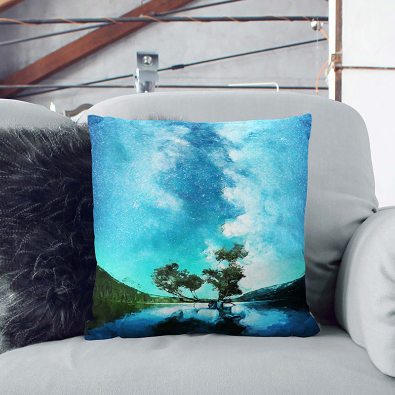 Square Cushion, Black, 55cm H x 55cm W x 20cm D