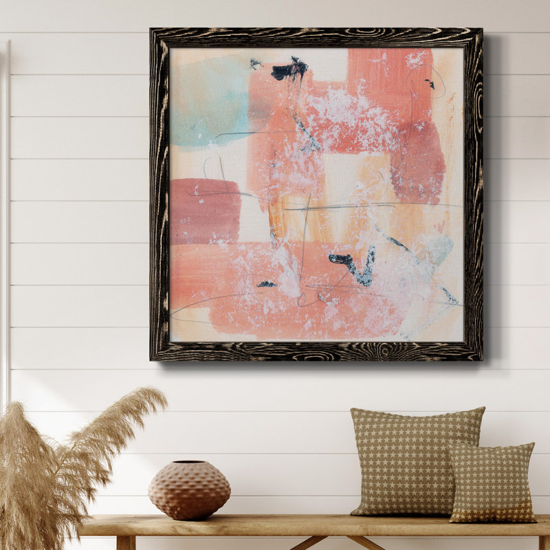 Warm Warm Under II - Toile encadrée de qualité supérieure - prête à être accrochée, Noir, H 17 po x l 17 po x P 1,5 po