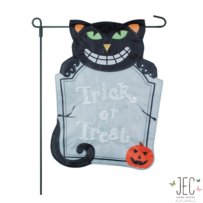 Drapeau d'Halloween chat en polyester 18 po x 13 po Halloween