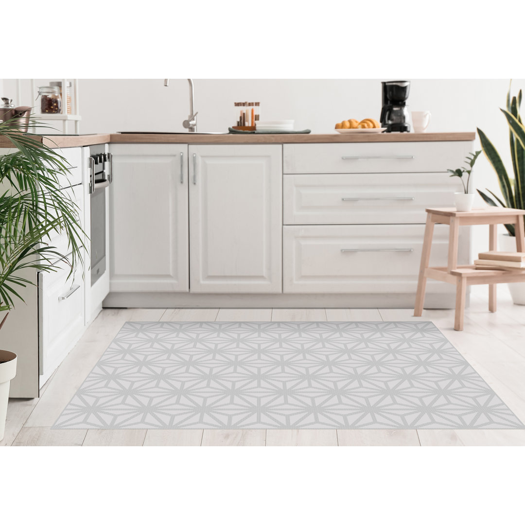 Gaenside Machine Printed Grey Area Rug