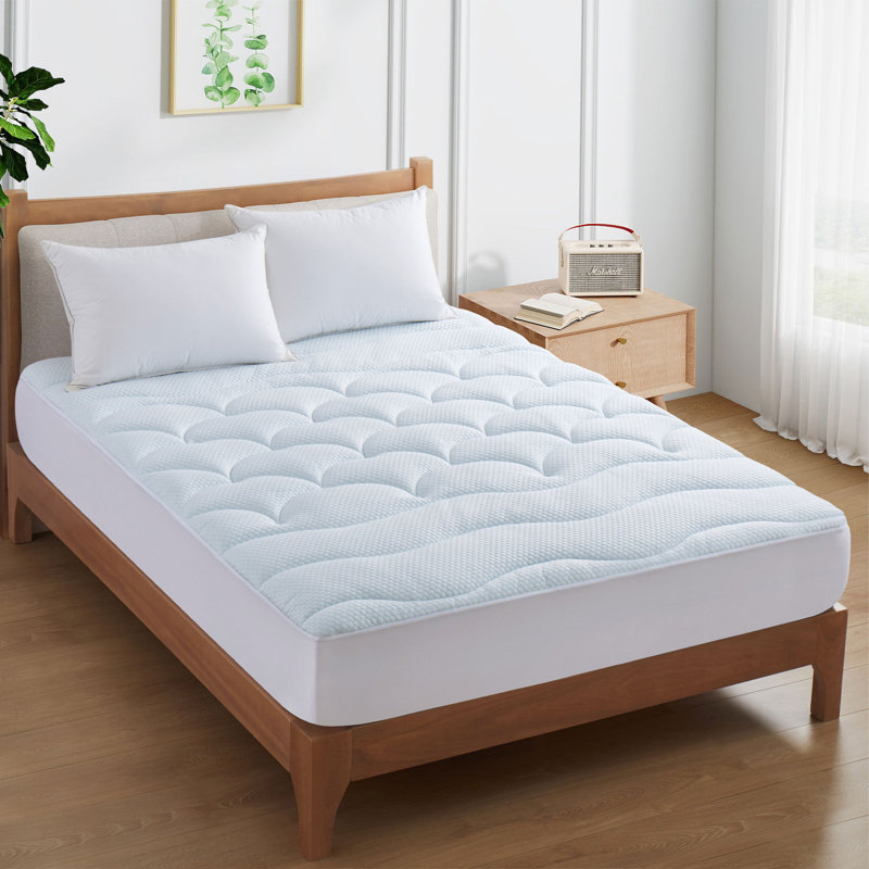 Extra Thick Cooling Waterproof Mattress Pad – Quilted Breathable Mattress Protector with Deep Pocket, King