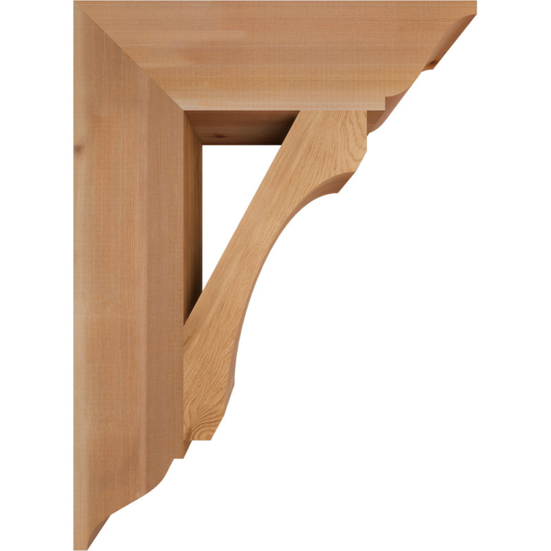 Support en bois rustique traditionnel BKTLEC01, Cèdre rouge de l'Ouest (lisse), H 30 po x l 5,5 po x P 22 po
