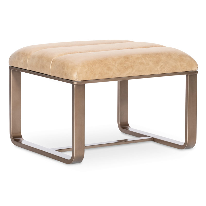 CC Leather Ottoman