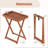  Patio Solid Wood Tray Table w/ Removable Top Rectangular TV Tray Bistro Table-860616982