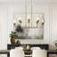 Lustre linéaire moderne à 8 lumières l 41 po Jenavicia