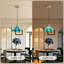 Suspension Tiffany en vitrail, mini-lampe suspendue vintage, câble noir et douille en laiton, culot E26, abat-jour bleu ciel, idéal pour îlot de cuisine ou salle à manger. Ampoule non incluse.-1359692440