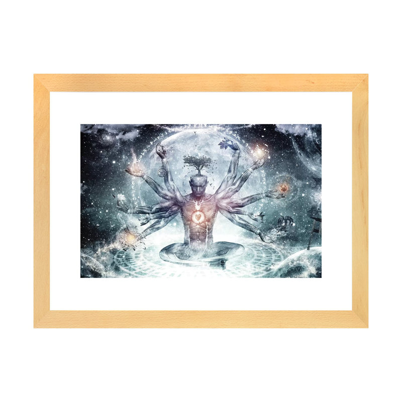 «The Neverender Dreamer» par Cameron Gray, impression, Papier encadré de bois naturel, H 24 po x l 32 po x P 1 po