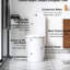 Une toilette, chasse double 1,1 / 1,6, céramique, blanc brillant, siège confortable pour salle de bain, siège à fermeture douce, finition blanche