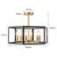 Plafonnier semi-encastré industriel 6 lumières, style cage de style bougie-424581334