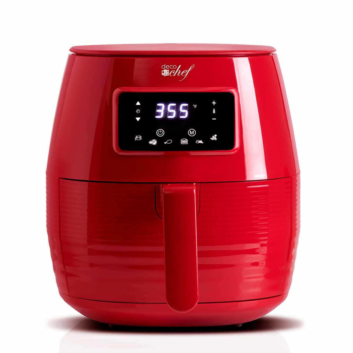 Deco Chef 24qt Countertop Air Fryer Oven & Knife Set Red