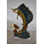 Statue voilier Bianka et une grande tortue de mer, taille: 47 po x 29 po x H 68 po