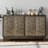 Vintage Sideboard Buffet Cabinet With Ample Storage, 4 Doors, And Adjustable Shelves For Versatile Home Use