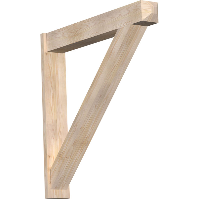 Artisan traditionnel en bois rustique, Sapin Douglas de 7 1/2 po (lisse), P 48 po x H 48 po