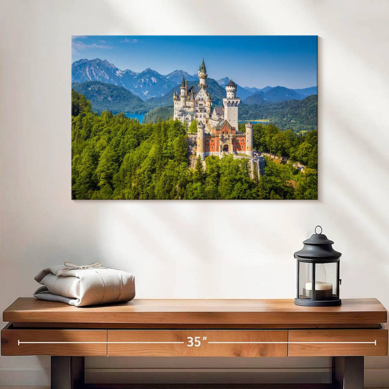 Lilie German Neuschwanstein Castle, 16" H x 24" W