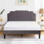 Queen size Bed with Adjustable Tufted Headboard, Platform Bed, Mattress foundation, No Box Spring Needed-1819051353-1819051359