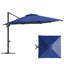 Très grand parasol carré en porte-à-faux 10 pi x 10 pi - Protection contre les rayons UV, inclinaison réglable, base robuste, assemblage facile et tissu résistant aux intempéries.-418273216