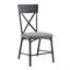Ensemble de 2 chaises d'appoint en tissu gris et chêne gris