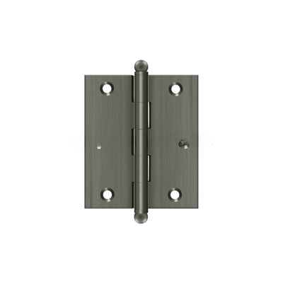 Charnière 3 "x 2 1/2" Deltana CH3025U15A, avec embouts sphériques en paire de nickel antique