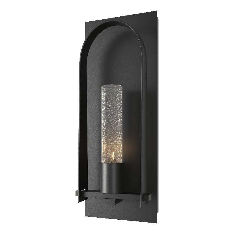 Triomphe Aluminum Wall Light, Coastal Black, 24" H x 9.5" W x 4.6" D, Seeded Clear