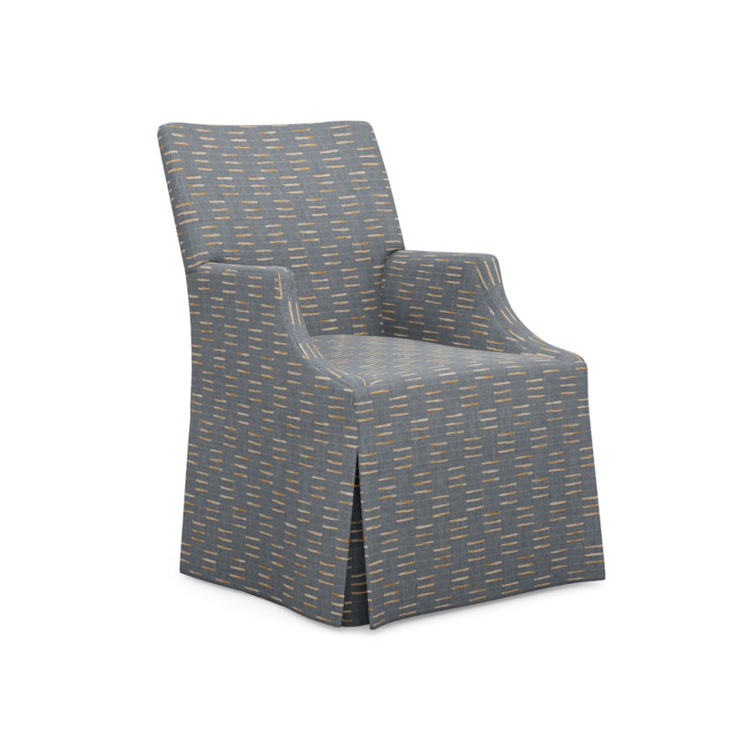 Lia Upholstered Arm Chair, Caterpillar Slate