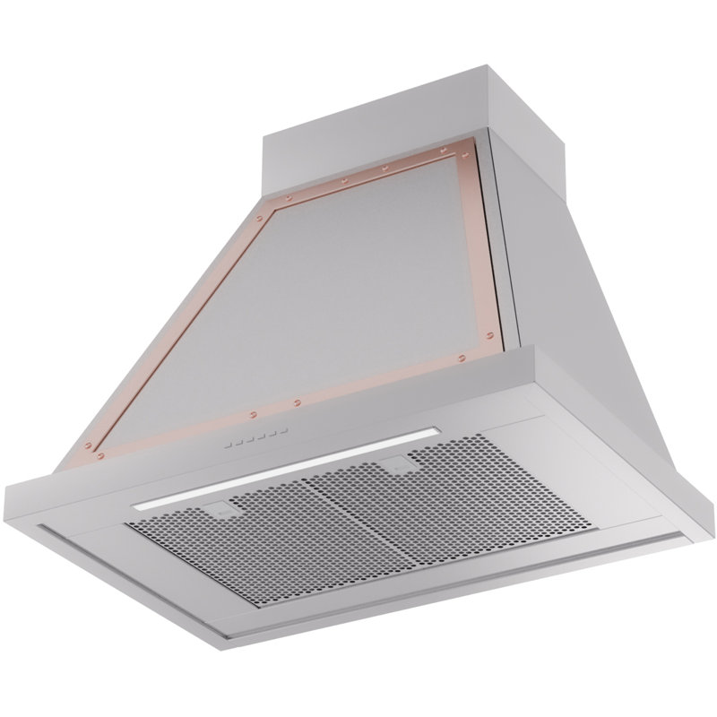 ILVE Nostalgie II Series Noblesse 30 inch Wall Mount Range Hood with 600 CFM, Stainless Steel/Copper