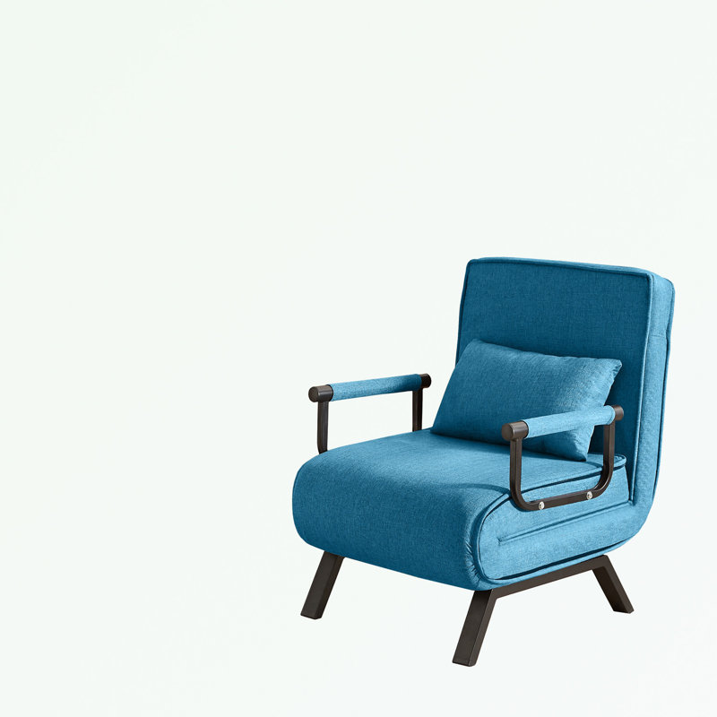 Chaises avec dossier réglable à 5 positions et coussin, Bleu