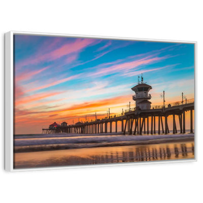California Beach Dock au coucher du soleil