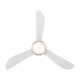Corona 3 - Blade Outdoor/Indoor Smart Flush Mount Ceiling Fan with Remote Control and Dimmable LED Light Kit Included 